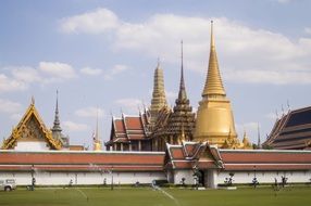 palace behind the fence in thailand