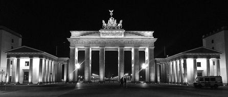 Brandenburg Gate in Berlin in night illumination