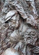 bronze bas-relief as an art carving
