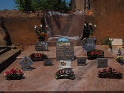 family grave in a cemetery in Roussillon