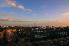 sunset over Dusseldorf
