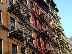 fire escape as the exterior of a building in manhattan