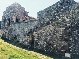 castle ruins in greece on a sunny day