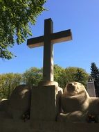 Cross on military cemetery