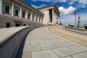 main entrance to Parliament, austria, Vienna