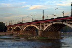 transport bridge over the wisla in Warsaw