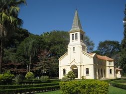 catholic church building in beautiful park, brazil, são josé dos campos