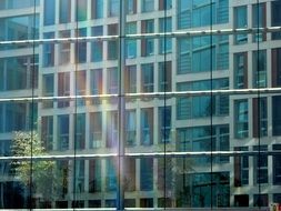 glass facade close up