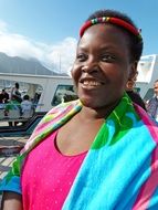 a friendly african woman