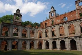 ruins of a historic castle in poland