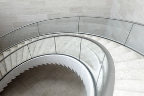 white staircase at the Mudam Museum