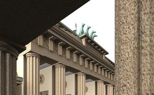 Brandenburg gate as 3d illustration