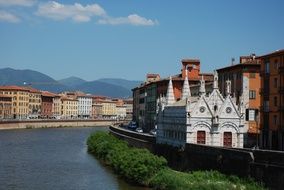 buildings near the river in pisa