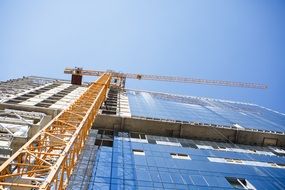 construction jib crane near the new building