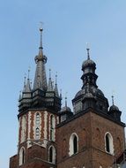 tower on the building in krakow