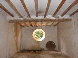 interior of an old farmhouse