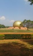 building of spiritual significance matrimandir in india
