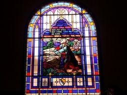 stained glass on the window of St Paul United Methodist Church