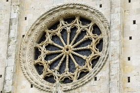 window of the Milan monastery close-up