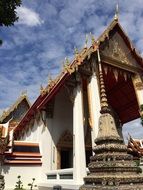 stupa near Buddhist Temple, Thailand, Bangkok