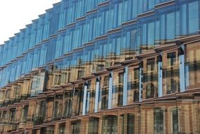 ribbed glass building in Berlin, Germany