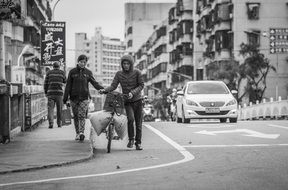City black and white picture