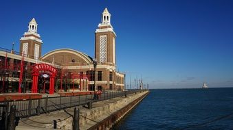 Seaside in Chicago on a sunny day