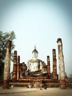 ancient beautiful buddha sculpture