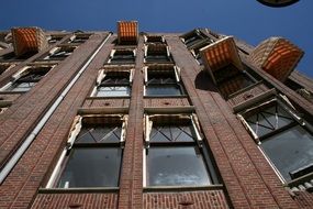 hotel building with windows and balconies