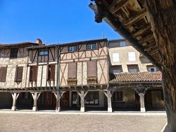 inner yard with half-timbered houses
