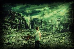 clipart of Lost in war child