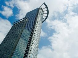 Frankfurt skyscraper on the sunny day