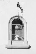 black and white photo of the window on the wall, florence