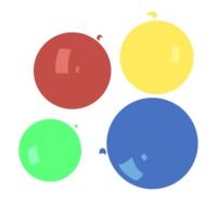colored Christmas balls drawing