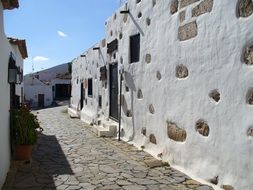 Facade of the building in old town