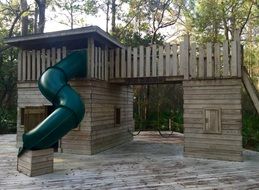 modern wooden playground