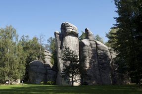 landscape of rocks in the czech republic