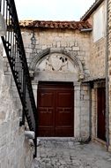 historic street in the city of Trogir in croatia