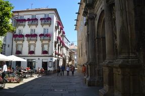 pedestrian street in santiago