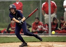 softball player in uniform