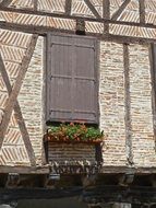 Half timbered closed window