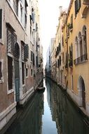 Venice architecture along a narrow canal