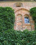 brick wall of a monastery in Germany