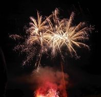 fireworks in the sky at night