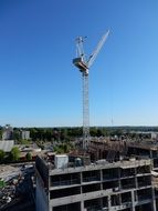 crane and industrial building construction