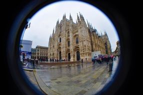 view of the cathedral of Milan