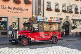 Christmas fair in the old town, germany, rothenburg