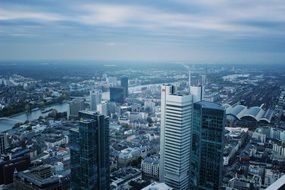 aerial view of modern cityscape