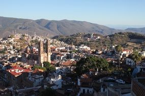 panoramic city view of taxco in mexico