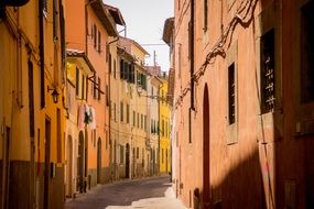 narrow street in tuscany